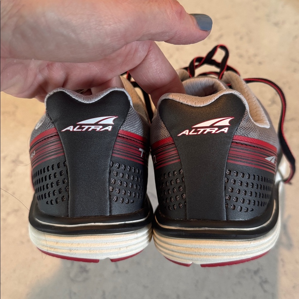Altra Gray and Red Men's Running Shoes with White Midsole - Picture 5 of 5
